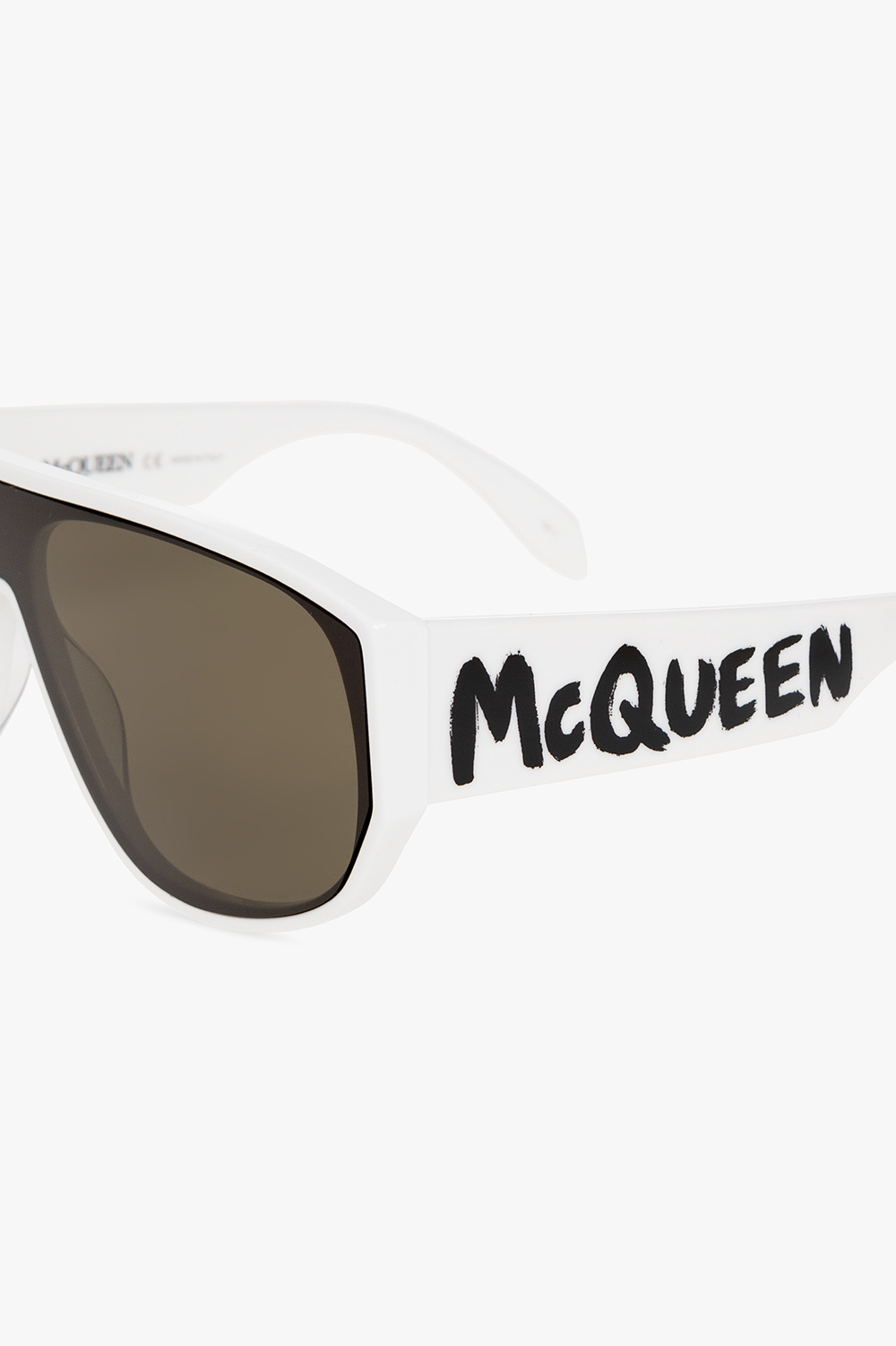 White Sunglasses with logo Alexander McQueen